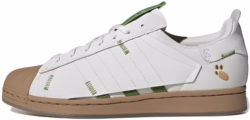 融化哀傷 x adidas originals Superstar "Karoro Hole" 潮流貝殼頭休閒板鞋 男女同款 白綠棕 Buy 融化哀傷 x adidas originals Superstar "Karoro Hole" 潮流貝殼頭休閒板鞋 男女同款 白綠棕