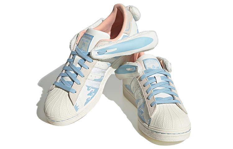 Lookbook adidas Originals Superstar Papercut x Melting Sadness 'Blanco Azul' ID9471