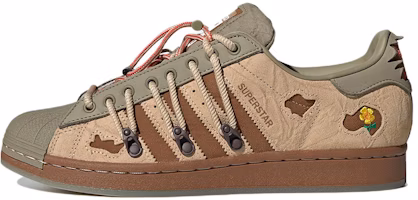 adidas originals Superstar x melting sadness 'Green Brown' H06340 adidas originals Superstar x melting sadness 'Green Brown' H06340