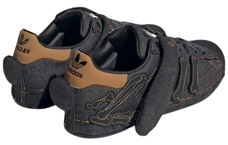 Shop melting sadness x adidas originals Superstar 防滑耐磨 低筒 板鞋 男女款 黑棕