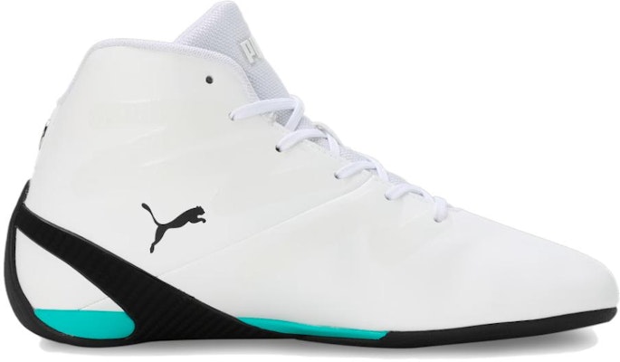 Mercedes-AMG Petronas F1 x Puma Carbon Cat Mid 'White Spectra Green' 307544-01 Order Mercedes-AMG Petronas F1 x Puma Carbon Cat Mid 'White Spectra Green' 307544-01