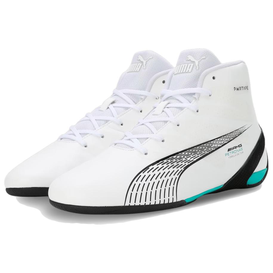 Lookbook Mercedes-AMG Petronas F1 x Puma Carbon Cat Mid 'Putih Spektra Hijau' 307544-01