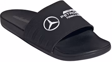 Order 梅賽德斯AMG F1 x Adidas Adilette舒適拖鞋 ''黑白'' JR1070