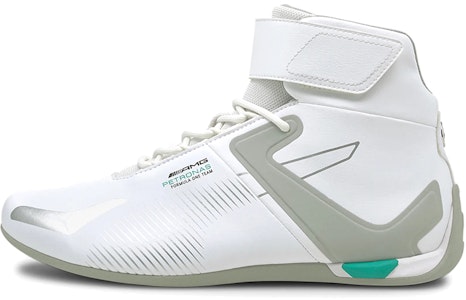 梅赛德斯-AMG马石油F1 x 彪马A3ROCAT中帮'白光绿'鞋 306849-01 Buy 梅赛德斯-AMG马石油F1 x 彪马A3ROCAT中帮'白光绿'鞋 306849-01