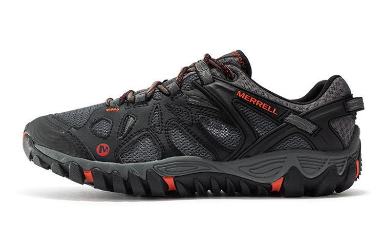 Merrell All Out Blaze Black Red Low-Top Hiking Water Shoes Lightweight. J65105