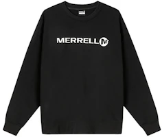 MERRELL Casual Outdoor Unisex Black Crewneck Sweatshirt with Lettering MC2210041-2 MERRELL Casual Outdoor Unisex Black Crewneck Sweatshirt with Lettering MC2210041-2