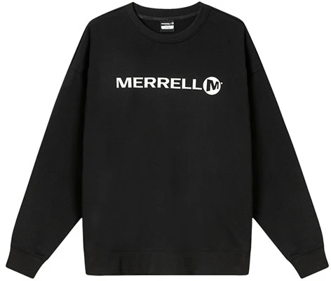 MERRELL Casual Outdoor Unisex Black Crewneck Sweatshirt with Lettering MC2210041-2 Buy MERRELL Casual Outdoor Unisex Black Crewneck Sweatshirt with Lettering MC2210041-2