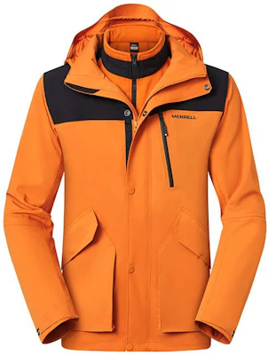 MERRELL Outdoor 3-in-1 Waterproof Windproof Insulated Jacket Black/Orange Men MC2230003-OR01 Buy MERRELL Outdoor 3-in-1 Waterproof Windproof Insulated Jacket Black/Orange Men MC2230003-OR01