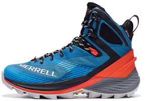 MERRELL Thermo 4 MID GTX Outdoor Hiking Shoes Mens Blue/Orange Slip-Resistant J037189 MERRELL Thermo 4 MID GTX Outdoor Hiking Shoes Mens Blue/Orange Slip-Resistant J037189