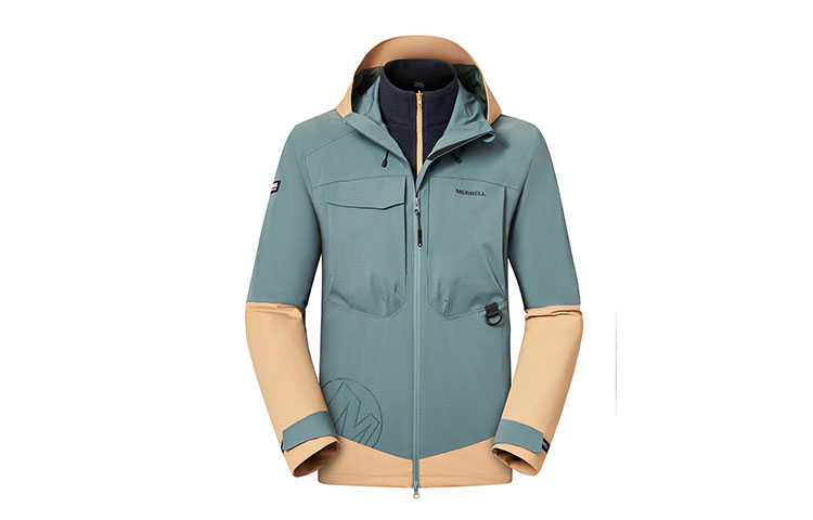 MERRELL ALC Colorblock Pullover Lightweight Jacket Unisex Black/Blue MC3220001-2