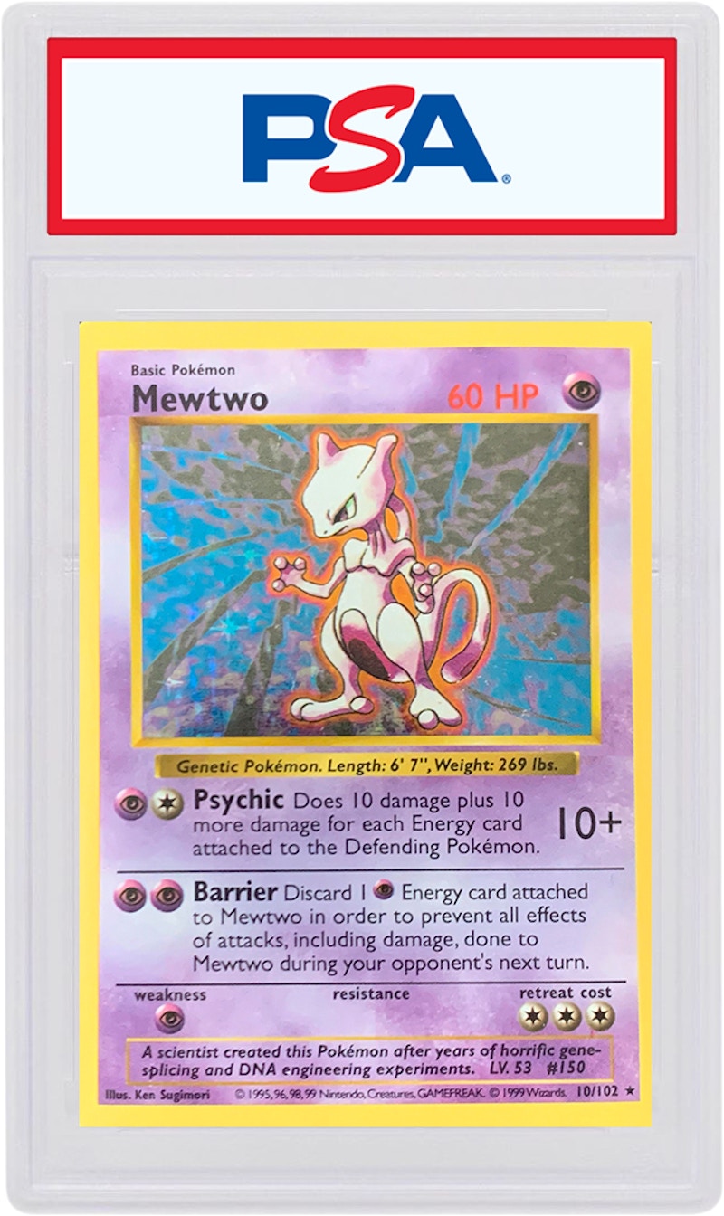 Buy Mewtwo-Holo 1999 Pokemon TCG Base Set Shadowless #10/102 Kad Pokemon Rare