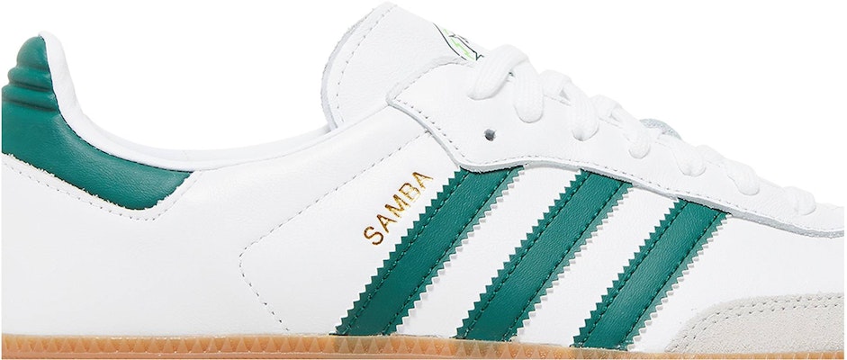 White and 2025 green adidas trainers
