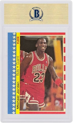Michael Jordan 1987 Fleer Sticker #2 Order Michael Jordan 1987 Fleer Sticker #2