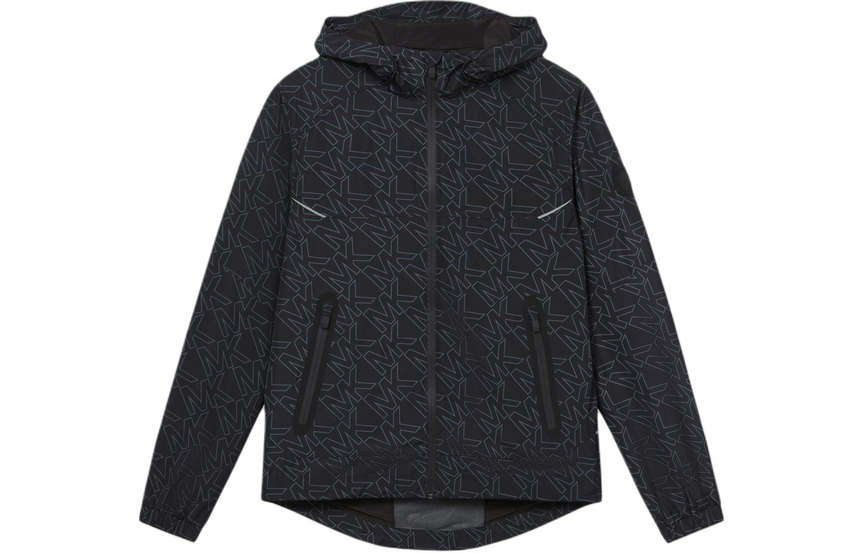 Michael Kors  Black Full Print Logo Hoodie Jacket OF3202IA6D-001