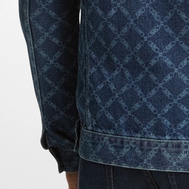 Details for MICHAEL KORS Jaket Kasual Biru Corak Single-Breasted. CF3206MAHL-542