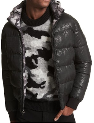 Michael Kors Jaket Musim Sejuk Hooded Camouflage Boleh Balik Hitam CF1201A350001 Order Michael Kors Jaket Musim Sejuk Hooded Camouflage Boleh Balik Hitam CF1201A350001