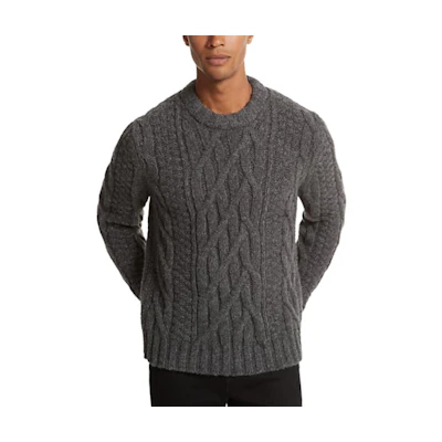 Michael Kors Solid Color Crew Neck Long Sleeve Sweater Grey. CF3608O5SS-0049
