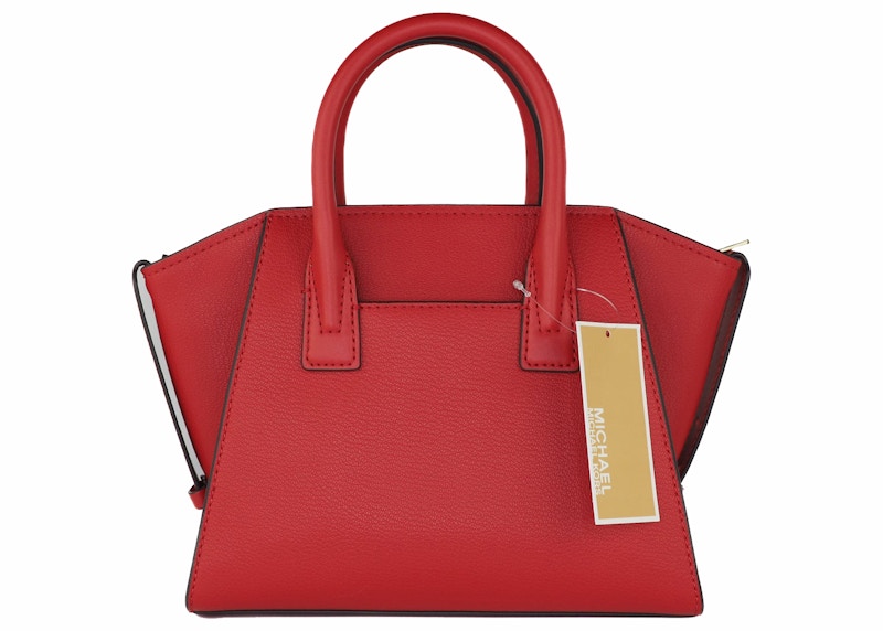 Lookbook 迈克高仕Avril拉链手提包小号火焰红色