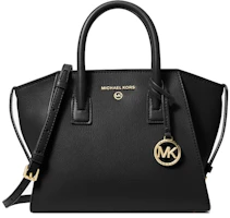 Michael Kors Avril Top Zip Satchel Bag Small Black Michael Kors Avril Top Zip Satchel Bag Small Black
