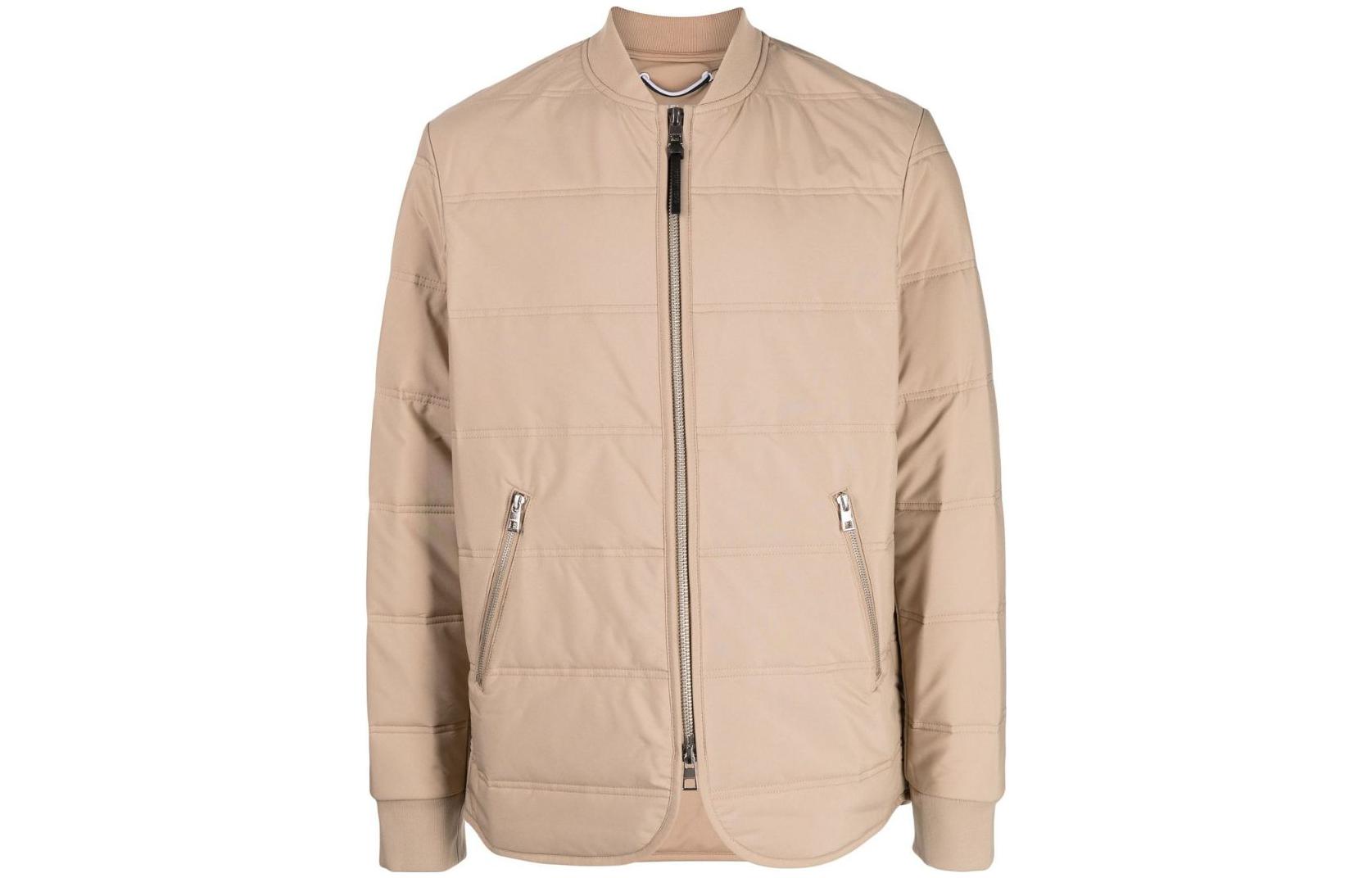 MICHAEL KORS Black and Blue Short Casual Jacket with Stand Collar CS1200W1TK405