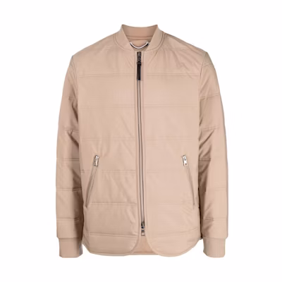 MICHAEL KORS Black and Blue Short Casual Jacket with Stand Collar CS1200W1TK405
