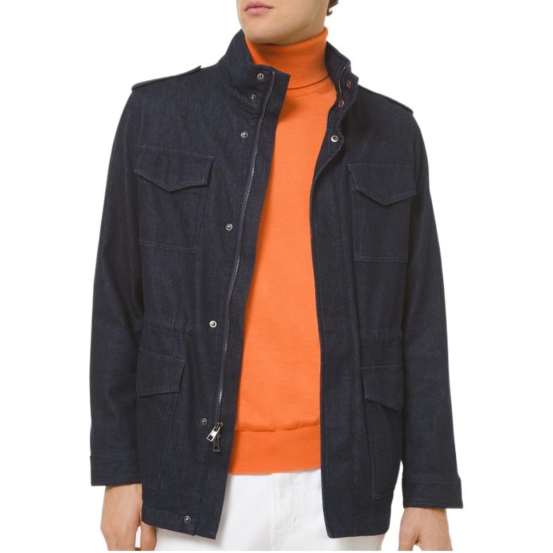 MICHAEL KORS Black Checkered Print Zip-Up Hoodie Jacket CR351AB7Y5001