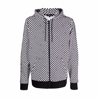 MICHAEL KORS Black Colorblock Stripe Casual Drawstring Hoodie CR150MN1X4001