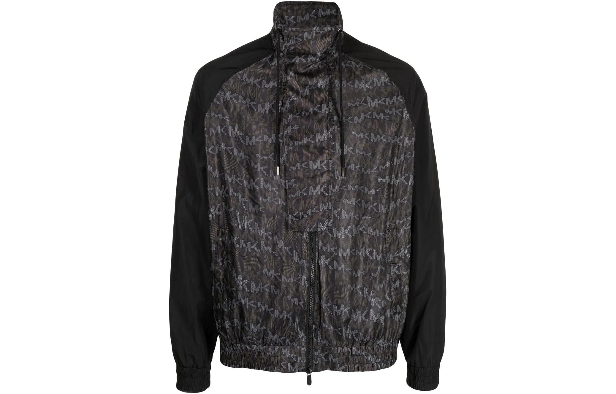 MICHAEL KORS Black Letter Print Logo Hoodie Long Sleeve Pullover CR150U05MF001