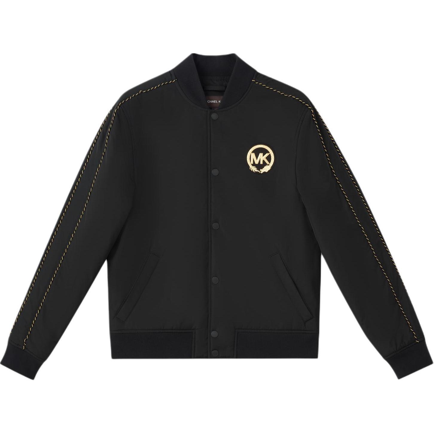 MICHAEL KORS Black Logo Hooded Zip-Up Loose-Fit Jacket CT4524K5MF-001