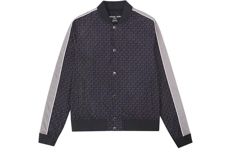 MICHAEL KORS Black Logo Print Casual Jacket OS220122M9-001