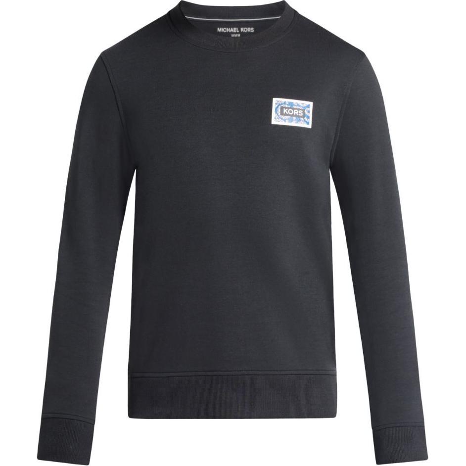 MICHAEL KORS Black Logo Print Crewneck Sweatshirt CS4525H5MF-001