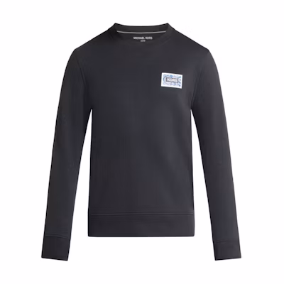 MICHAEL KORS Black Logo Print Crewneck Sweatshirt CS1504995D-001