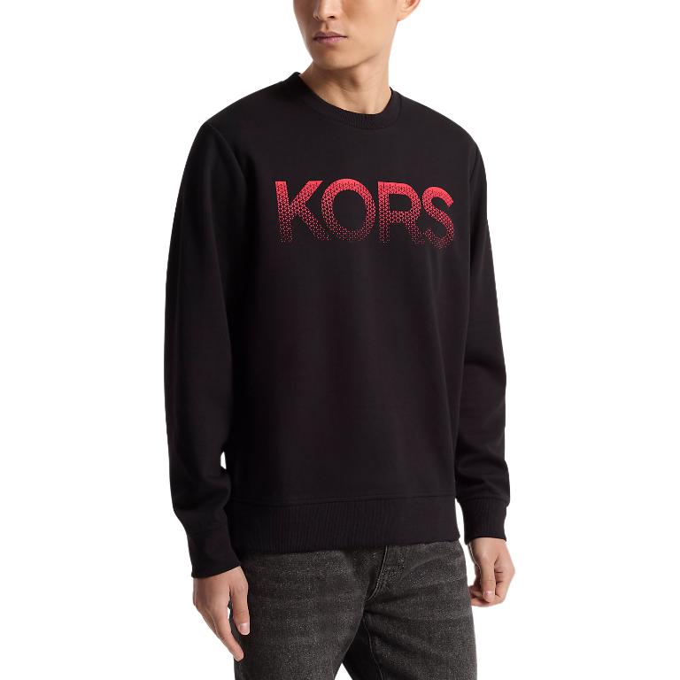 MICHAEL KORS Black Logo Print Long-Sleeve Sweatshirt OF4529V48U-2831