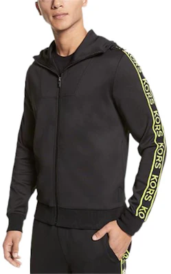 MICHAEL KORS Black Logo Print Zip-Up Hoodie with Simple Design CS250RF4GE776 Buy MICHAEL KORS Black Logo Print Zip-Up Hoodie with Simple Design CS250RF4GE776