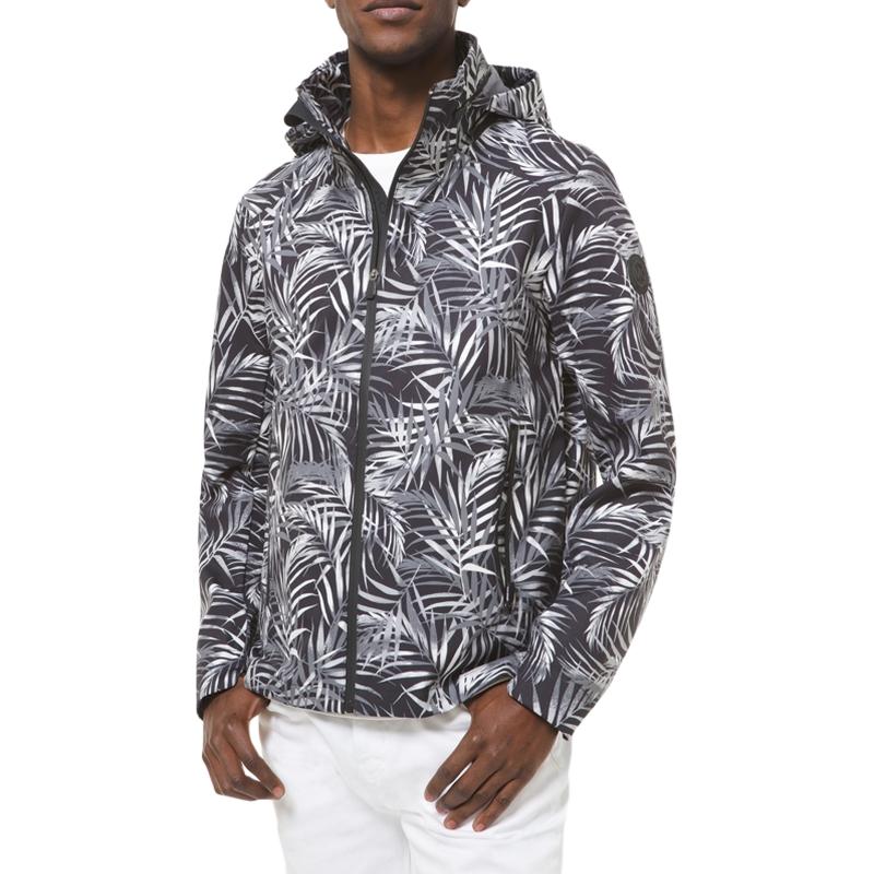 MICHAEL KORS Black Polo-Collar Sweatshirt with Logo and Color-Block Design CR150JN46F001