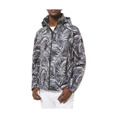 MICHAEL KORS Black Polo-Collar Sweatshirt with Logo and Color-Block Design CR150JN46F001