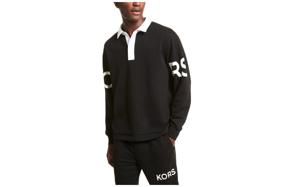 MICHAEL KORS Black Ponte Jacket with Zipper and Lapel Design CH351PN9P8-0001