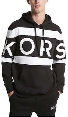MICHAEL KORS Black Striped Logo Print Hoodie CS250T323G-0100 Buy MICHAEL KORS Black Striped Logo Print Hoodie CS250T323G-0100