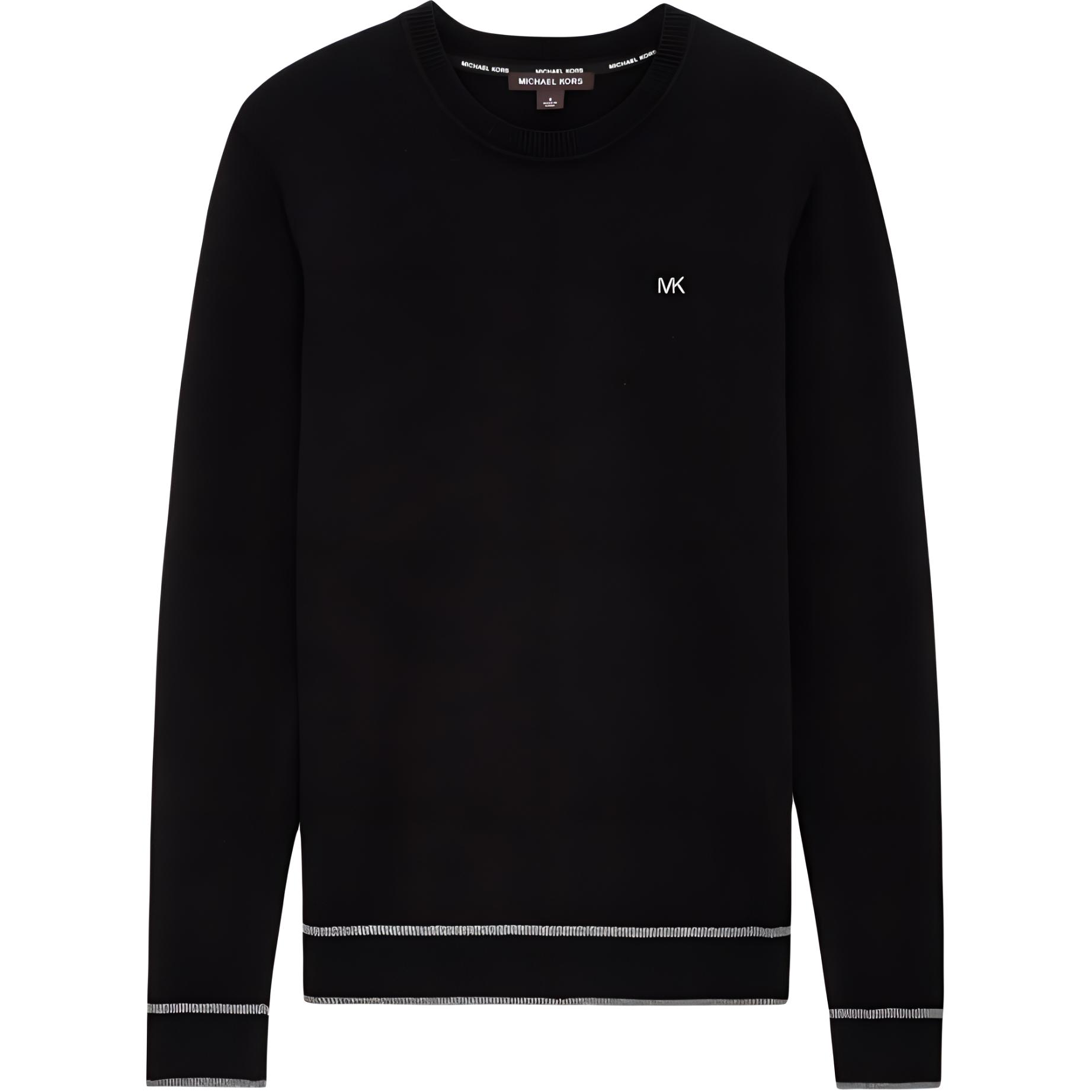 MICHAEL KORS Black Sweatshirt with White Pinstripe Detail OR1602H230-001