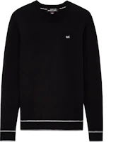 MICHAEL KORS Black Sweatshirt with White Pinstripe Detail OR1602H230-001 MICHAEL KORS Black Sweatshirt with White Pinstripe Detail OR1602H230-001