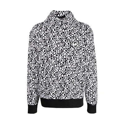 MICHAEL KORS Black Zip-Up Stretch Hoodie Jacket CR150JW4NF001