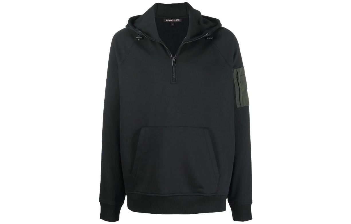 MICHAEL KORS Blue Letter Print Zip-Up Jacket with Stand Collar CS351K85GK-0436