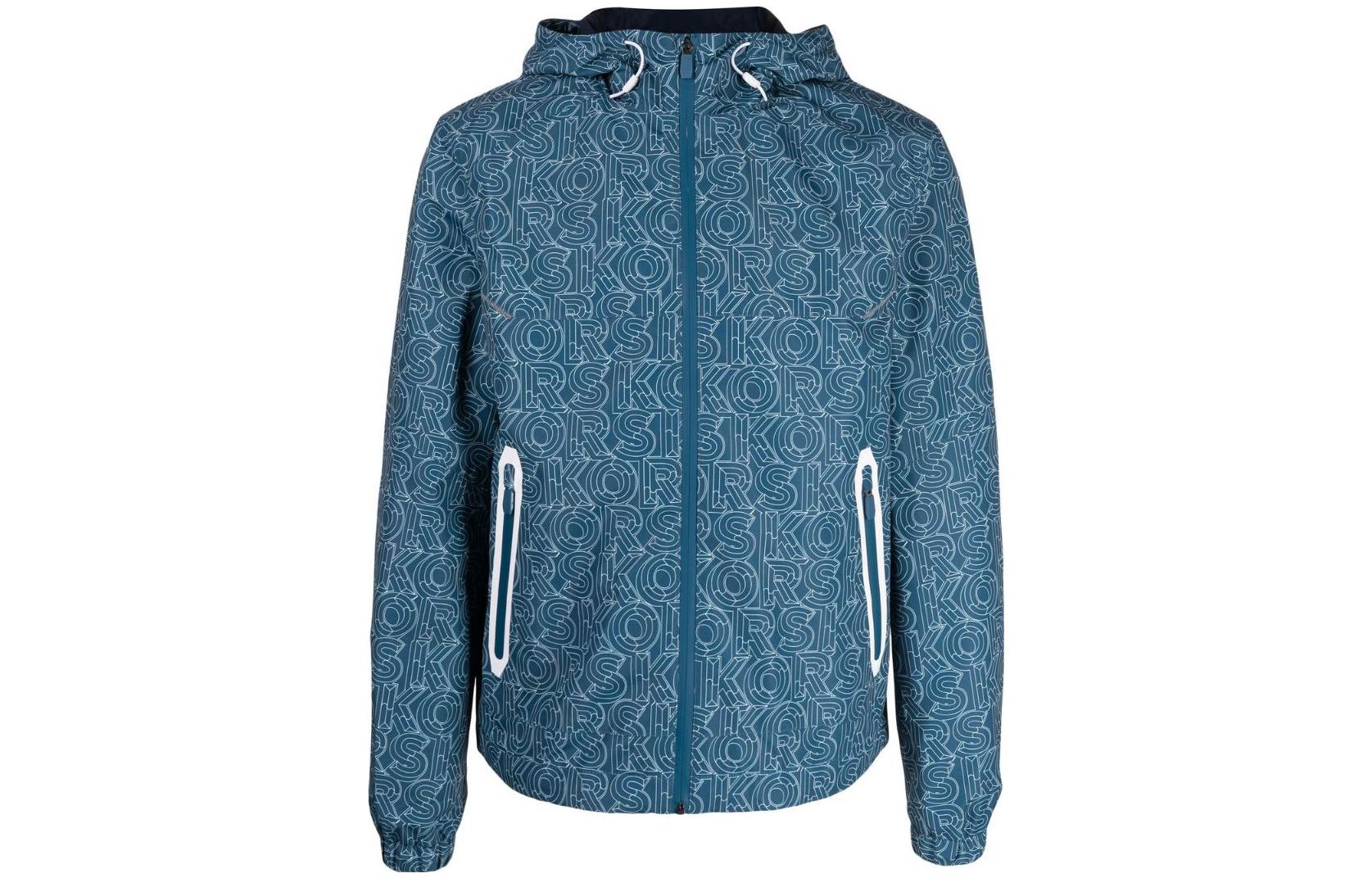 MICHAEL KORS Blue Solid Hooded Parka Jacket MC97043-0436