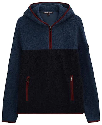MICHAEL KORS Colorblock Navy Blue Zip-Up Hoodie OF150GG0ZT-410 Buy MICHAEL KORS Colorblock Navy Blue Zip-Up Hoodie OF150GG0ZT-410