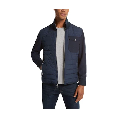 MICHAEL KORS Colorblock Track Jacket Navy Blue CS2203G4LH401