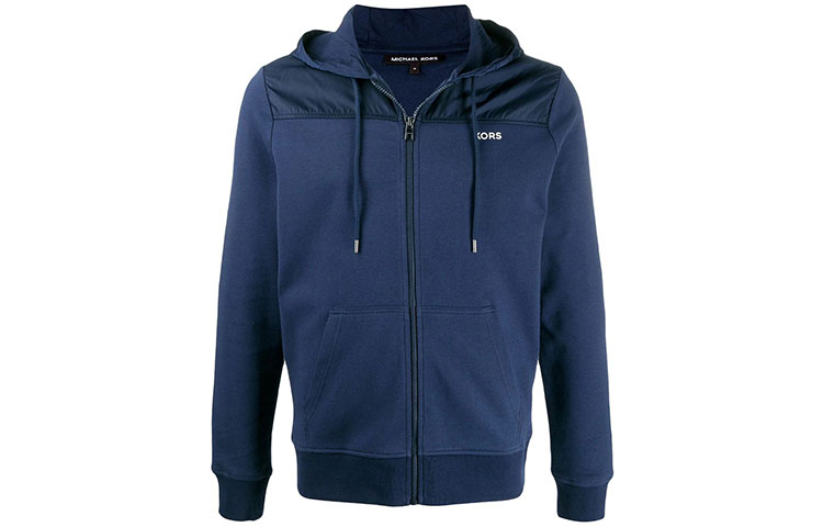 MICHAEL KORS Cotton Belted Field Jacket SS23 Navy Blue Outerwear CS320585HC