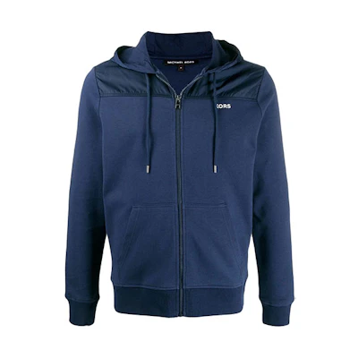 MICHAEL KORS Cotton Belted Field Jacket SS23 Navy Blue Outerwear CS320585HC