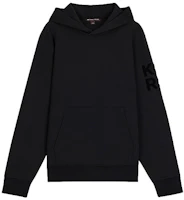 MICHAEL KORS F24 Black Hoodie with Velvet Letter Print OF4529R5MF-001 MICHAEL KORS F24 Black Hoodie with Velvet Letter Print OF4529R5MF-001