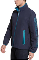 MICHAEL KORS Fontana Track Jacket Blue - Zip-Up Logo Print Jacket MC22422-1142 MICHAEL KORS Fontana Track Jacket Blue - Zip-Up Logo Print Jacket MC22422-1142