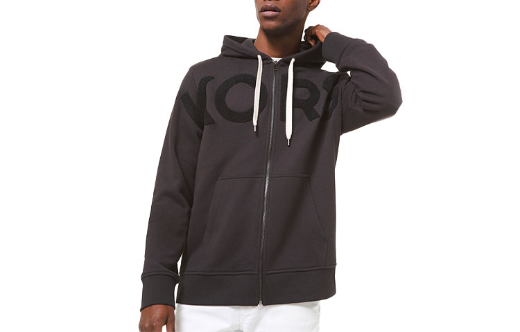 MICHAEL KORS FW22 Black Solid Pocket Stand Collar Jacket CF2513H79A001